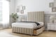 image 4 of Sloomy California Almond Coniston Divan Bed Base 2 Drawers Foot-End With 26 Inch Strutted Headboard & 12 Inch Matching Footboard | Cream | Almond | Small Double | 1
