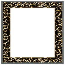Ancient egyptian border (Picture Frame) Grey | M