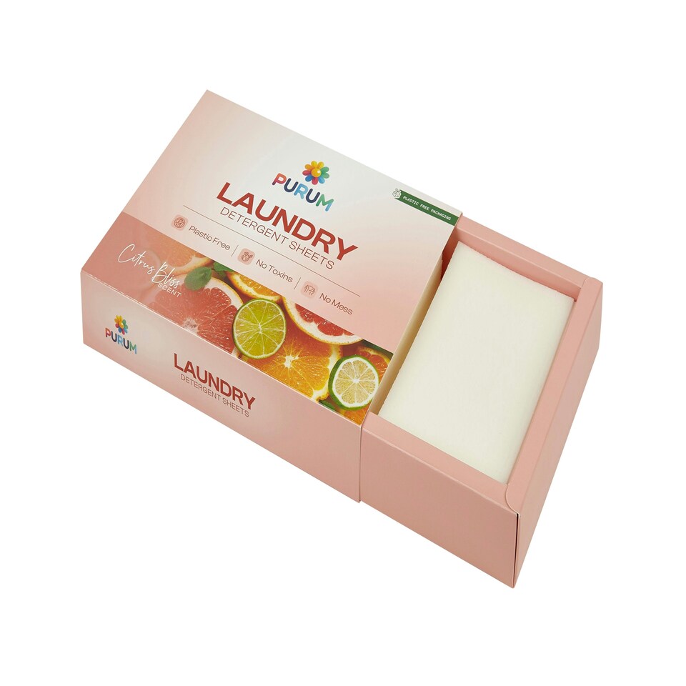 image 1 of 64-Pack Citrus Scented Laundry Detergent Sheets