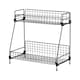 image 1 of Living and Home 2 Tiers Free Standing Storage Rack Organizer, Black