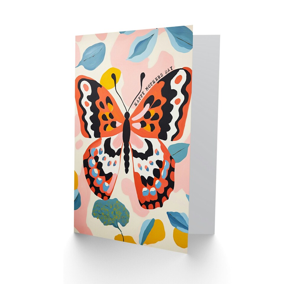 image 1 of Mothers Day Card Colourful Boho Butterfly Mum Card