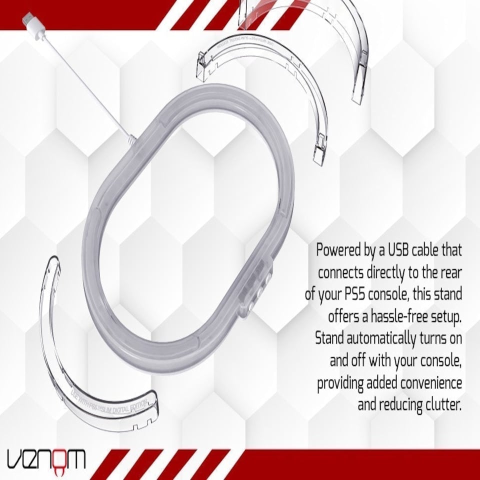 image 1 of Venom PS5 Horizontal LED Console Stand