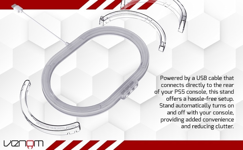 image 1 of Venom PS5 Horizontal LED Console Stand