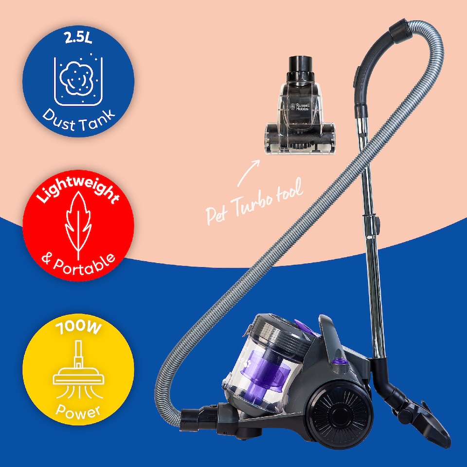image 1 of Russell Hobbs RHCV3601 Atlas2 Pet Cylinder Vacuum