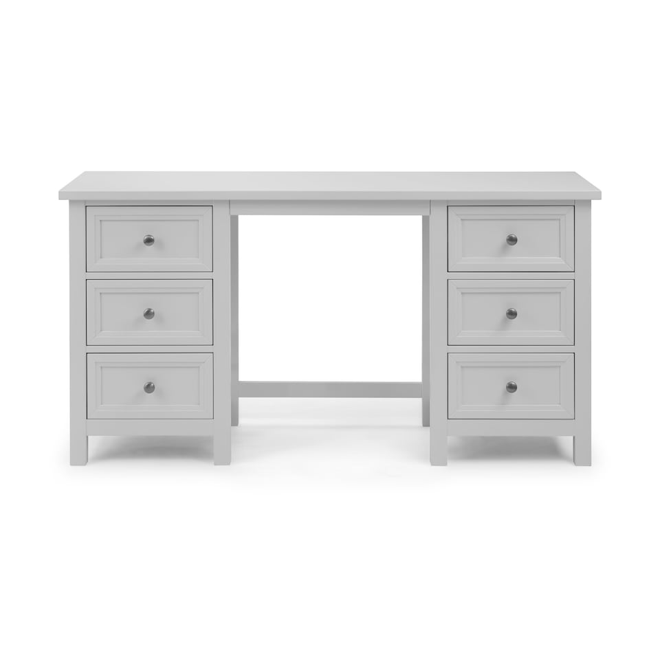 image 1 of Maine 6 Drawer Dressing Table - Dove Grey