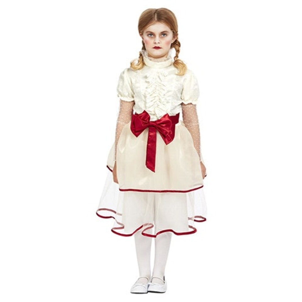 image 1 of Porcelain Doll Girls Fancy Dress Costume Kids Small - Age 4-6