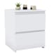 image 9 of Vida Designs Denver 2 Drawer Large Bedside Chest Cabinet Table Nightstand, White