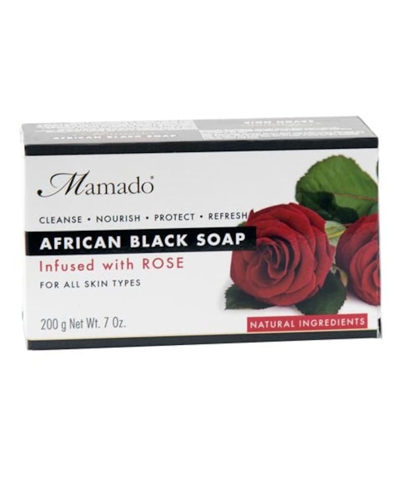 Mamado African Black Soap Infused With Rose 200 g