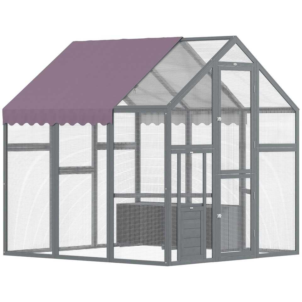 image 1 of PawHut Large Walk In Chicken Run for 6-8 Poultries, 1.7 x 1.8 x 1.8 m