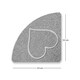 image 2 of Embossed Spaghetti Anti Slip Quadrant Shower Mat - Heart - 53cm | Grey | Grey | Quadrant 53x53cm