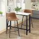 image 2 of HOMCOM Industrial Bar Stools Set of 2, Bar Chairs, Brown