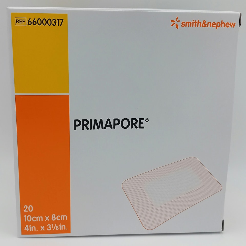 image 1 of Primapore Adhesive Wound Dressings 10cm x 8cm Box of 20
