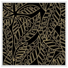 Lined flower print (Picutre Frame) White | M