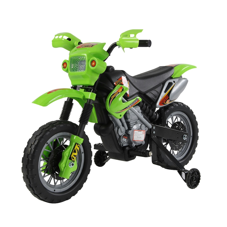 image 1 of HOMCOM 6V Kids Electric Motorbike Motorcycle Ride On for 3-6 Years Green