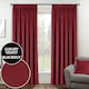 image 1 of Luxury Enhanced Living Red Velvet, Supersoft, Blackout, Thermal Curtains with Tape Top (PAIR) - 90 x 90 inch (229x229cm)