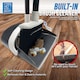 image 4 of Long Handled Dustpan and Brush Set Upright Sweeping Broom with Built-In Bristle Cleaner