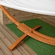 image 9 of 3.10m x 1.2m Palermo Freestanding Garden Hammock with Larch Wood Arc Stand in Cream | Multi | Cream / Brown