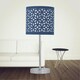 image 8 of First Choice Lighting Chrome Touch Operated Table Lamp with Navy Blue Cut Out Shade Chrome | Blue