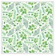 image 1 of Mixed green leaves (Picture Frame) White | XL