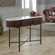 image 3 of Ruby Mango Wood Console Table With Marble Top And Metal Legs
