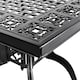 image 4 of Living and Home Cast Aluminum Square Outdoor Dining Table, Black, 80 cm | Black