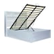 image 1 of Arizona White Wooden Bookcase Ottoman Storage Bed And Memory Maestro Memory Foam Mattress King Size N/A
