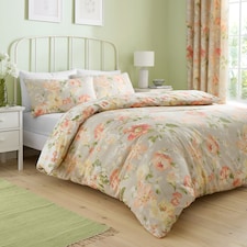 D & D Flourette Duvet Cover Set Natural