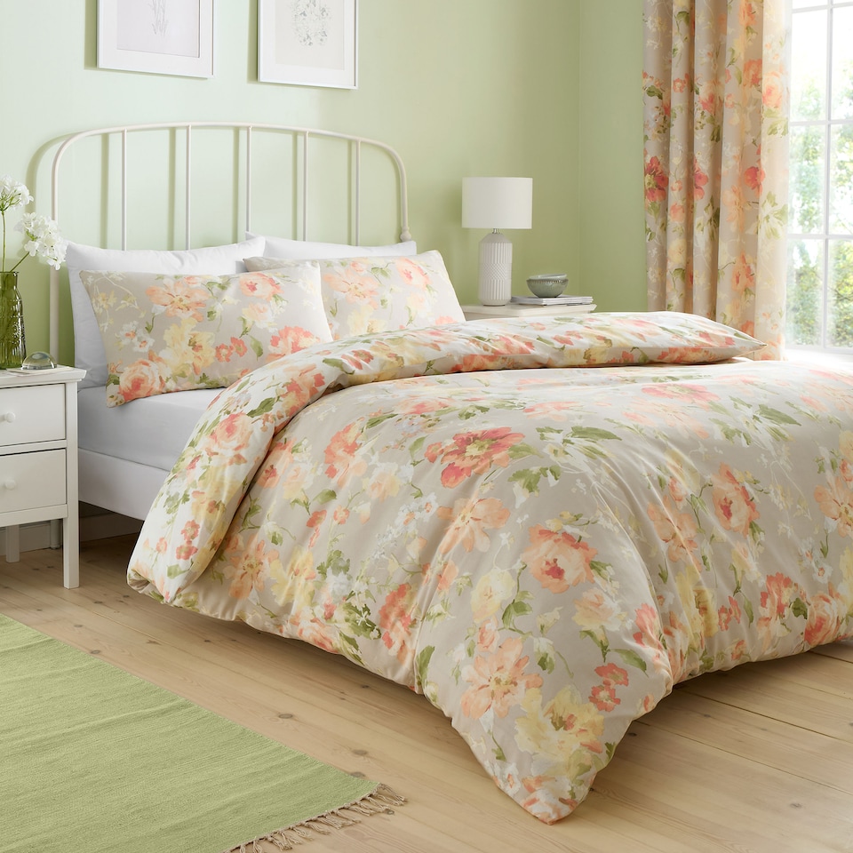 image 1 of D & D Flourette Duvet Cover Set Natural