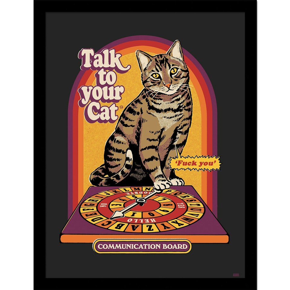 image 1 of Steven Rhodes (Talk To Your Cat) Framed 30x40cm Print