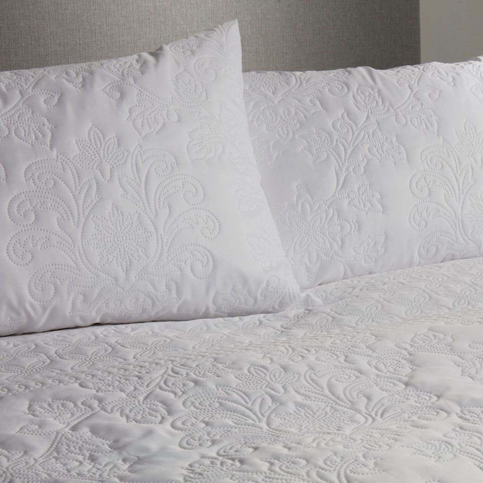 image 1 of Serene Avery Stripe Duvet Cover Set White