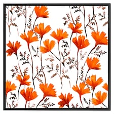Flowers in autumn colours (Picture Frame) Black | L