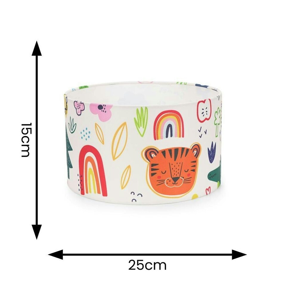image 1 of ValueLights Kids Colourful Doodle Easy Fit Ceiling Light Shade