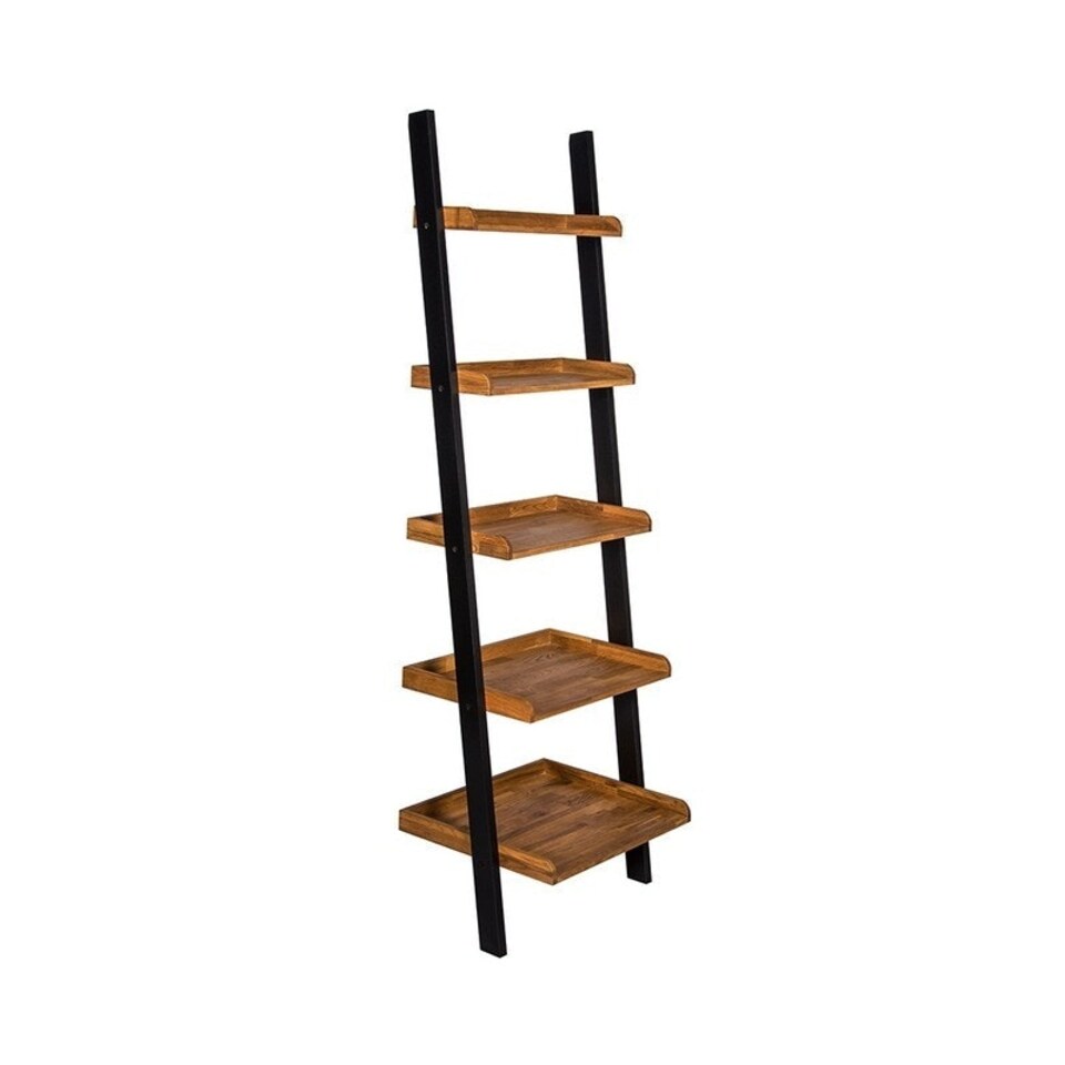 image 1 of Copenhagen Ladder Shelf - L46 x W60 x H184.5 cm - Black Brown