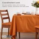 image 7 of Homescapes Burnt Orange Cotton Tablecloth - 137 x 228 cm Orange