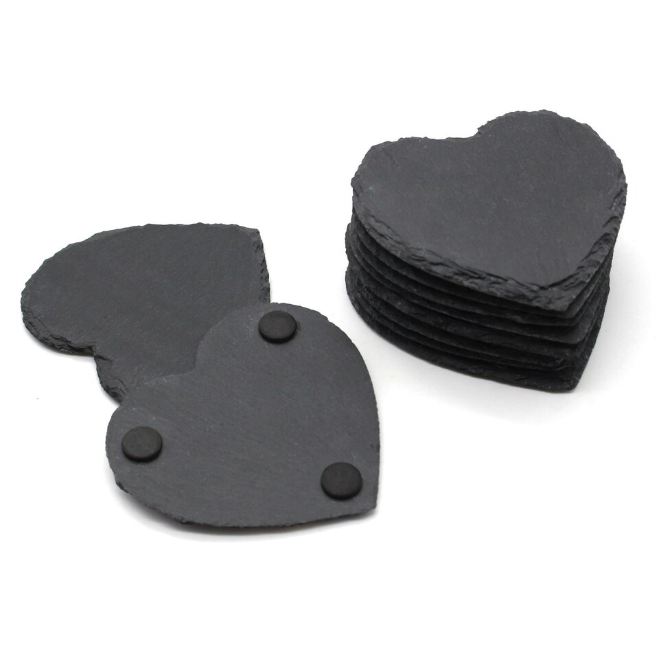 image 1 of Van Gogh Slate Coasters Heart Personalized Craft 11cm 80pcs Bulk