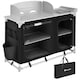 image 1 of Camping Kitchen - foldable with 4 compartments, aluminium frame | Black | black | 116 x 52 x 107 cm | 1