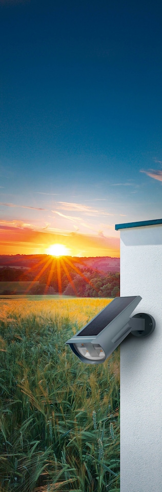 image 1 of Osram ENDURA Solar Spot Wall Light RGBW With Daylight Sensor | Black