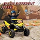 image 4 of AIYAPLAY 12V Kids Ride On Car, Electric Car for Kids UTV with Remote Control, Slow Start, Suspension System, LED Lights, Music, USB Port, for Boys Girls 3-5 Years | Yellow