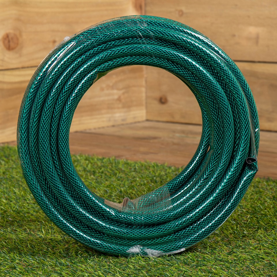 image 1 of 15m Garden Hose and Spray Nozzle Set | Green | Green