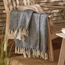 Yard Hedon Woven Indoor/Outdoor Throw | Blue | Navy