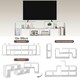 image 3 of HOMCOM TV Unit for TVs up to 75 Inches, Free Combination TV Stand, White