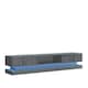 image 1 of TV Unit 180cm Grey Gloss Fronts Grey Matt Body with LED Platform Grey