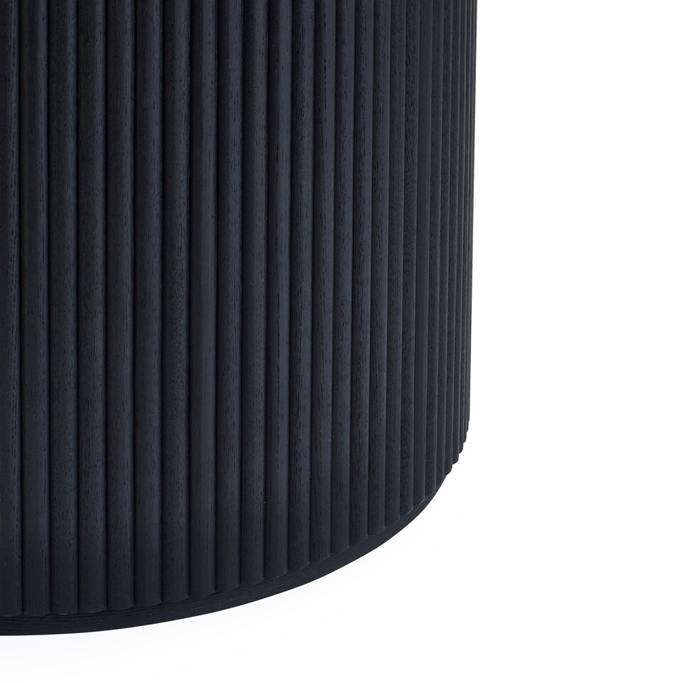 image 1 of Louis Fluted Round Dining Table - Black