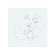 image 1 of Couple kiss in line art Designer Splash Back | White