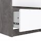 image 7 of Naia Narrow Chest of 5 Drawers in Concrete and White High Gloss