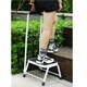 image 2 of Gr8 Home Step Stool Non Slip Mat Caravan Door Ladder Van Motorhome Camper With Handrail