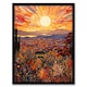 image 1 of La California Sunrise Over San Gabriel Home Decor Black Framed Wall Art Print A4