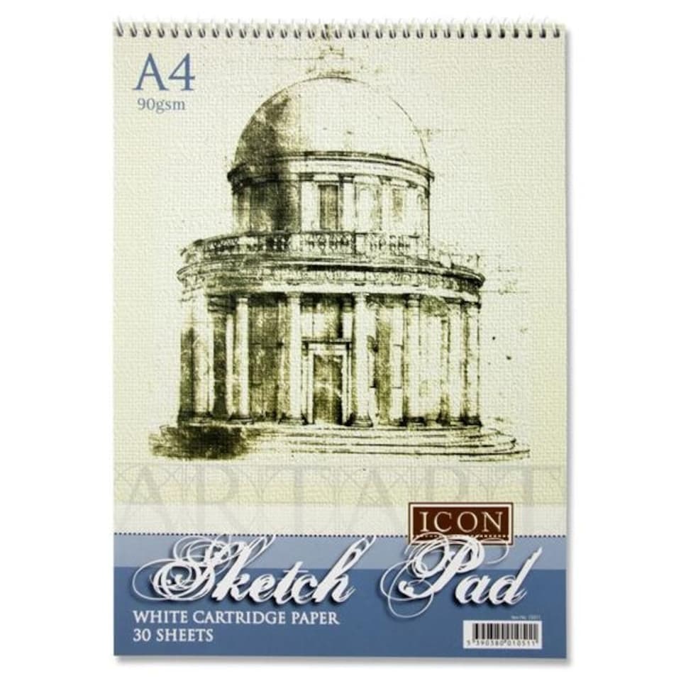 image 1 of A4 90gsm 30 Sheets Spiral Sketch Pad by Icon
