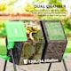 image 4 of Outsunny 130L Compost Bin Dual Chamber Rotating Composter w Ventilation Holes