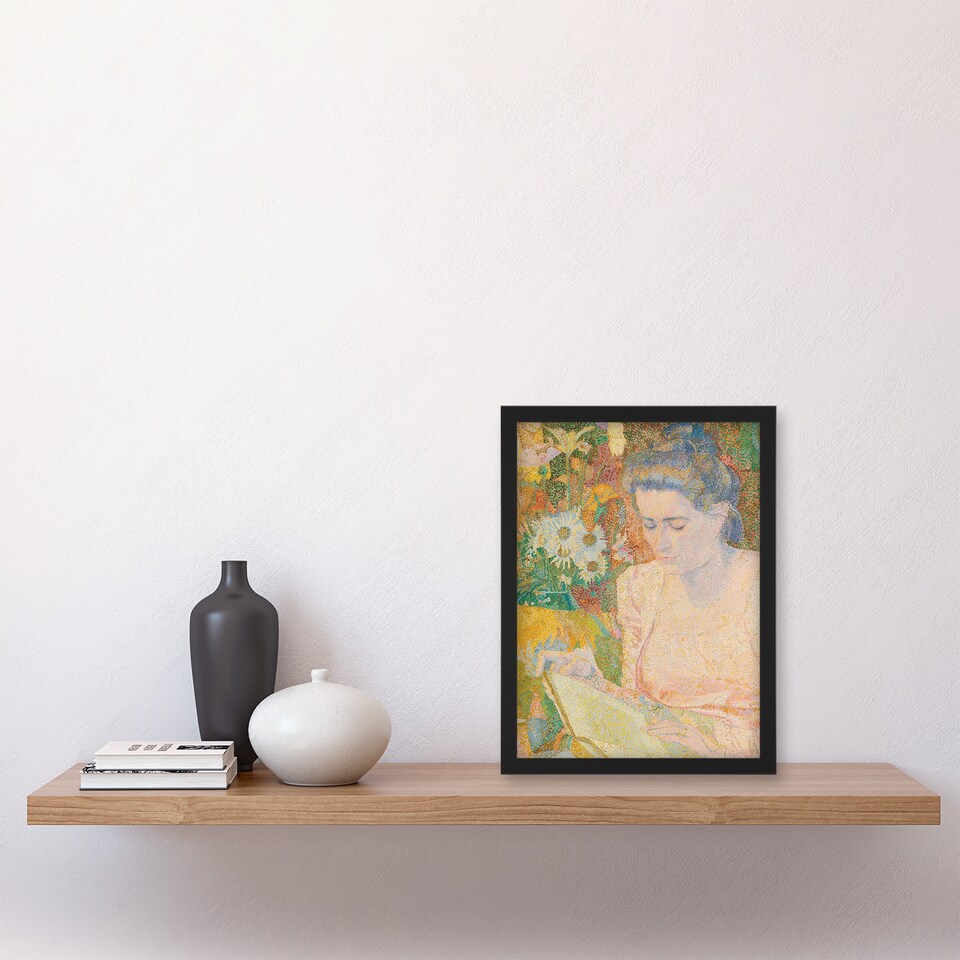 image 1 of Jan Toorop Framed Wall Art Print Mrs Marie Jeannette Floral Portrait Home Décor